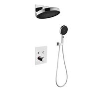 FQYEP Set de Ducha Sistema Empotrado con Termostato 38℃ Columna para Baño Cuerpo de Latón,Cromado,Segunda Función