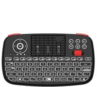 FQzsbWbbt Teclado con Panel táctil Dongle USB inalámbrico portátil, Iluminado en Negro, 2,4G, Compatible con Steam Deck