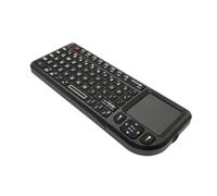 FQzsbWbbt Teclado inalámbrico 2,4G RF, Panel táctil retroiluminado, diseño en inglés, ratón de Aire Recargable por USB, Compatible con Tableta PC(White Light English)