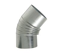 Fr chim.tubo liso - Codo 45º diámetro 110 rizado estufa galvanizado liso