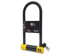 FR SECURITE Candado Moto U Homologado SRA, Horquilla ø18 Acero Endurecido Doble Bloqueo, Cerradura Antiganzúa Más Segura y Resistente, U lock Antirrobo 120x310mm para Neumático Motocicleta, Scooter