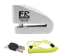 FR SECURITE FR110S Candado Moto Disco Homologado SRA, Doble Bloqueo ø10mm Cerradura Acero Inoxidable Alta Seguridad, Cable Recordatorio, Antirrobo Motocicleta Pinza Scooter, Bicicleta Eléctrica