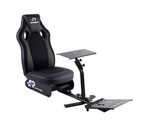FR-TEC Cockpit Simracing, Asiento Deportivo Simulación Conducción, Esports Racing, Playseat con Estructura de Acero y Asiento en Piel Sintética con Tejido Transpirable