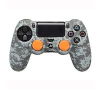 FR·TEC - Funda camuflaje de silicona Digital Black para el mando Dualshock 4 + Grips - PS4