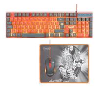 FRTEC - Dragon Ball Super Pack Teclado + Ratón + Alfombrilla (Compatible PC) QWERTY
