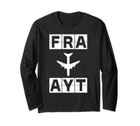 FRA a AYT Ruta de avión Frankfurt Antalya Manga Larga