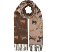 FRAAS Bufanda Cashmink para mujer, diseño de caballos, cara doble, 35 x 200 cm, 100% poliacrílico, Palerose, Talla única