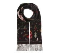 FRAAS bufanda Cashmink® Scarf With Christmas Design Navy