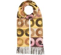 FRAAS Bufanda de cashmink para mujer, diseño geométrico de círculos, suave y cálida, 35 x 200 cm, Pure Honey, Talla única