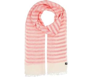 FRAAS Bufanda de mujer 100% lino a rayas, ligera, verano, 60 x 180 cm, rojo francés, Talla única