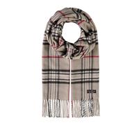 FRAAS Cashmink® Scarf with FRAAS Plaid Camel Grey