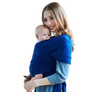Frabe Family - Fular portabebés para recién nacido, riñonera para bebé, azul, hasta 16 kg (azul)