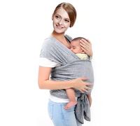 Frabe Family - Fular portabebés, riñonera para bebé, color gris claro, hasta 16 kg (gris claro)