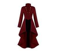 Frac Victorien Gótico Mujer,Frac Victoriano Mujer - Uniforme gótico Tailcoat | Abrigo Steampunk Renacentista, uniforme de boda, abrigo victoriano, trajes de halloween, chaqueta elegante para