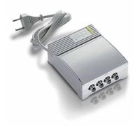 FRACARRO Amplificador de Interior Autoalimentado 1 Entrada (VHF+UHF) - Ganancia 20dB, Salida UHF hasta 108dBμV, Bajo Ruido - Conector F - Fuente Conmutada Incluida