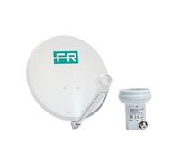 FRACARRO Kit de Satélite - Antena Parabólica Offset 60 cm + LNB Single con Filtro LTE - Alta Recepción HD, Kit de Montaje Incluido (KIT60SC)
