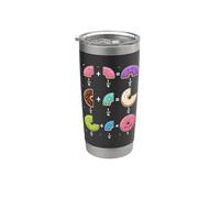 Fracciones de dona Humor matemático para profesores, estudiantes, niños Vaso térmico de acero inoxidable de doble pared