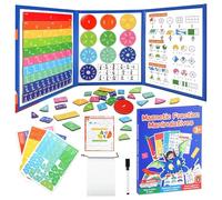 Fracciones Magnéticas, Manipuladores Matemáticos Magnéticos, Rompecabezas Educativo De Fracción Magnética, Material Matemático Montessori para Profesores y Padres, A Partir de 3 Años o Más