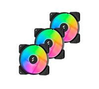 Fractal Design Aspect 12 RGB 120 mm PWM Wide 500,2000 RPM Range Black Frame 3,pack Computer Fan
