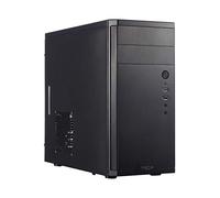 Fractal Design Core 1100, Mini Tower Computer Case, mATX, High Airflow and Cooling, 1x 120mm Silent Fan Included, Brushed Aluminium, Black