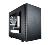 Fractal Design Nano S Window , Mini Tower Computer Case , ITX , Optimized for High Airflow and Silent Computing with ModuVent Technology ,2x Fractal Design Dynamic X2 GP,14 Fans included ,Black Window