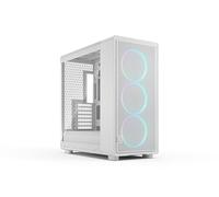 Fractal Design Epoch XL White RGB - Cristal Templado con tonalidad Clara - Caja de PC Gaming de Alto Flujo - Frontal de Malla - Momentum 14 RGB