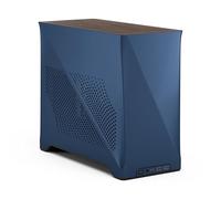 Fractal Design Era 2 ITX PC Case in Midnight Blue - Aluminio anodizado Elegante, Superficie de Nogal Macizo, Compatible con GPU de 3 Ranuras, Cable Riser PCIe 4.0 Incluido