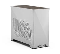 Fractal Design Era 2 ITX PC Case in Silver - Aluminio anodizado Elegante, Superficie de Nogal Macizo, Compatible con GPU de 3 Ranuras, Cable Riser PCIe 4.0 Incluido