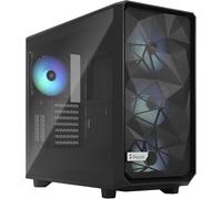 Fractal Design Meshify 2. Black TG Light Tint, RGB, FD,C,MES2A,06 | Chasis semitorre con 4 ventiladores PWM de 140 mm, control RGB integrado y soporte para radiadores de hasta 360 mm.