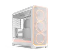 Fractal Design Meshify 3 XL Ambience Pro RGB Blanco Cristal Templado Clear Tint-Caja de PC-Iluminación Ambiental ARGB Gen 2 Avanzada mediante Adjust Pro Hub-Tres Ventiladores ARGB Momentum 14 Incluido