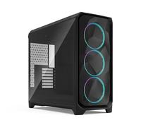 Fractal Design Meshify 3 XL Black RGB Templado Light Tint - Caja de PC Gaming de Alto Flujo de Aire - Incluye Tres Ventiladores ARGB Momentum 14 Gen 2 - Interior Espacioso - GPU hasta 512mm