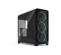 Fractal Design Meshify 3 XL Black RGB Templado Light Tint - Caja de PC Gaming de Alto Flujo de Aire - Incluye Tres Ventiladores ARGB Momentum 14 Gen 2 - Interior Espacioso - GPU hasta 512mm
