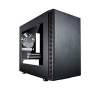 Fractal Design Nano S Caja Mini ITX - Optimización Flujo de Aire y Cómputo Silencioso con Ventana Negra, Tecnología ModuVent, 2 Ventiladores Dynamic X2 GP-14 Incluidos
