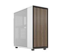 Fractal Design Caja North Chalk White - Frente roble, laterales malla, 2 ventiladores 140 mm, USB-C