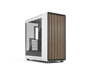 Fractal Design North XL RC Chalk White TG - Torre de PC Gaming ATX de Alto Flujo de Aire - Compatible con Conexiones Reversas - Incluye 3 Ventiladores Aspect 140mm