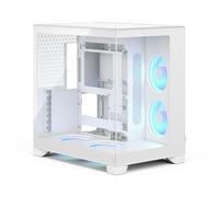 Case Per Pc - Fractal Design - FD-C-Pov2A-03 Pop 2 Vision White Rgb - Pannello In Vetro - Illuminazione Rgb - Atx - Bianco