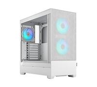 Fractal Design Pop Air RGB Blanco, Vidrio Templado, Tinte Claro | Chasis Gaming con 3 Ventiladores de 120 mm, Soporta Radiador 280 mm y Placas Base ATX, mATX o Mini ITX