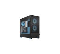 Fractal Design Pop Air Rgb Cyan Core Tg Gaming Case W/ Clear Glass Window Atx He FD-C-POR1A-02