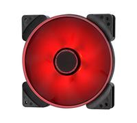 Fractal Design Prisma SL-14 - 140mm Ventilador de computadora - Seis LED rojo de colores vibrantes - Optimizado para una alta ventilación - LLS-Rodamientos - TripWire Technology - Rojo (Single)