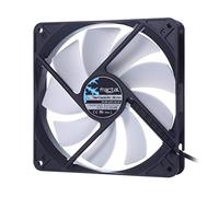 Fractal Design Silent Series R3 White, Ventilador de computadora, 140 milímetro, 1000 RPM, Optimizado para una alta ventilación, Cable plano, Flujo de aire, 12v, Negro/Blanco (Single)
