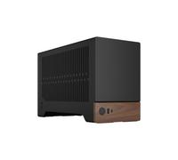 Fractal Design Terra Graphite - Wood Walnut Front Panel - Small Form Factor - mITX Gaming Case - PCIe 4.0 Riser Cable - USB Type-C - Anodized Aluminum Panels