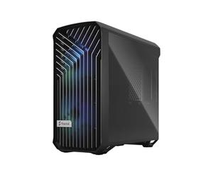 Fractal Design Torrent Compact RGB Black - Light Tint Tempered Glass Side Panels - Open Grille for Maximum Air Intake - Two 180mm RGB PWM Fans Included - Type C - ATX Airflow Mid Tower PC Gaming Case