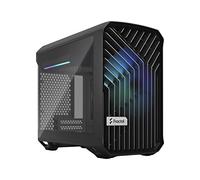 Fractal Design Torrent Nano RGB Black - Light Tint Tempered Glass Side Panels - Open Grille for Maximum Air Intake - 180mm RGB PWM Fan Included - Type C - mATX Airflow Mini Tower PC Gaming Case