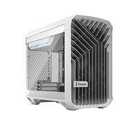 Fractal Design Torrent Nano White - Clear Tint Tempered Glass Side Panel - Open Grille for Maximum Air Intake - 180mm PWM Fan Included - Type C - mATX Airflow Mini Tower PC Gaming Case