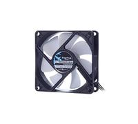 Fractal Design Silent Series R3 White, Ventilador de computadora, 80 milímetro, 1600 RPM, Optimizado para una alta ventilación, Cable plano, Flujo de aire, 12v, Negro/Blanco (Single)