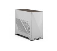 Fractal Design Era 2 ITX PC Case in Silver - Aluminio anodizado Elegante, Superficie de Nogal Macizo, Compatible con GPU de 3 Ranuras, Cable Riser PCIe 4.0 Incluido