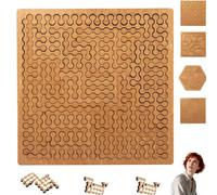 Fractal Puzzles for Adults, Fractal Tray Puzzle Unique Portable Irregular Creative Labyrinth Impossible Difficult Thinking Challenging with Frame for Family Party (Style 1)