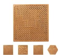 Fractal Tray Puzzle, 2026 New Hard Irregular Wooden Jigsaw Fractal Puzzle for Adults, Reverse Thinking Challenging with Frame Mind (D)