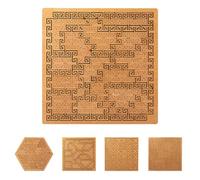 Fractal Tray Puzzle-Fractal Puzzle, Unique Irregular Shape Design for Loves Mental Enthusiasts Impossible Difficult for Adults Reverse Thinking Challenging Irregular Jigsaw with Frame (Cloud)
