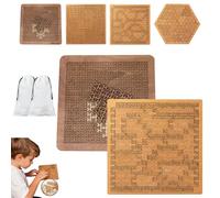 Fractal Tray Puzzle, Hard Wooden Jigsaw Puzzle for Adults, Irregular No-Image Labyrinth Brain Teaser, Reverse Thinking Challenge for Solo Play, Family Gatherings & Holiday Gifts (A2+A4)
